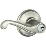 Schlage F51ACF Lat 619 Flair Satin Nickel Keyed Entry Door Lever. Fixed Price $44.99.