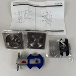 Emtek 2135US15 Square Tubular 2-1/2" Privacy Pocket Door Lock Satin Nickel. Fixed Price $49.97.