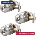 Knobwell 3 Pack Privacy Door With Lock Brushed Nickel Finish For Bedroom. Fixed Price $36.56.