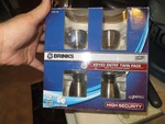 Brinks Keyed Entry, 2PK Antique Brass, Bell Knob. Fixed Price $39.99.