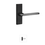 Emtek 5607US19 5-IN Long Stretto Rectangular Privacy Sideplate Entry Set Lh/blk. Fixed Price $105.30.