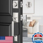 Maxecurity Nickel Modern Door Lock Set - Reversible Leftright Lever Satin. Fixed Price $87.98.