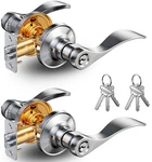 Veise 2 Pack Keyed Entry Door Lever, Same Wave Handle Lock For Exterior &.... Fixed Price $52.42.