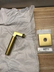 Viaggio 626198 Left Handed Solid Brass Dummy Door Lever - Satin. Fixed Price $72.99.