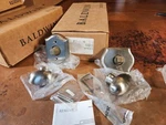 Baldwin Ellipse Non-turning Two-sided Dummy Door Knob Set With Arch Rose Satin. Fixed Price $49.99.