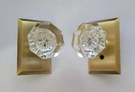 Nostalgic 709847 - Antique Brass Studio Plate Crystal Waldorf Knob, Door Passage. Fixed Price $89.00.