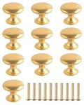 10 Pack Solid Cabinet KNOBS,25MM Diameter Round Gold Dresser Drawer And.... Fixed Price $18.42.
