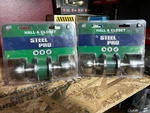 2-PACK Lot Steel Pro Brushed Nickel Hall Closet Passage Round Door Knob TFX230B. Fixed Price $34.03.