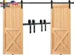 Vevor 8FT Sliding Barn Door Hardware Kit - 330LBS Heavy Duty Double Track,. Fixed Price $91.94.