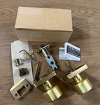 Sure-loc BG101-SQ Sb Bergen Passage Door Knob Set With Square Rose Satin Brass. Fixed Price $49.95.