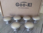 Goo-ki Cabinet Knobs 1-1/8" Satin Nickel Mushroom Round Drawer Pulls 6 Pack New. Fixed Price $7.99.
