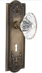 Nostalgic Warehouse Meadows Plate Oval Fluted Crystal Glass Knob 2.75. Fixed Price $169.99.