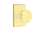 Emtek 5112ROUUS3NL Passage, Rectangular Rosette, Round Knob Unlacquered Brass. Fixed Price $115.00.