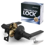Annfuz Entrance Door Handle Lock With Keys,not Keyed Matte Black. Fixed Price $26.77.