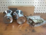 Schlage F40-BEL 626 Bell Shaped Privacy Door Knob Set For Bed And Bath. Fixed Price $28.99.