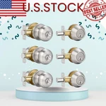 3 Sets Entry Door Knob And Single Cylinder Deadbolt Combo Satin Nickel. Fixed Price $52.23.