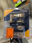 Essentials Millstreet Satin Nickel Single Cylinder Deadbolt Door Handle Combo. Fixed Price $35.00.