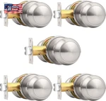 Probrico Brushed Nickel Passage Door Knobs Round Handles For Hall Closet. Fixed Price $50.86.