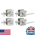 Jesstti Deadbolt Lock And Door Knob Set Exterior Square. Fixed Price $92.62.