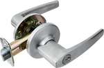 Kwikset Delta Lever Satin Chrome Keyed Entry Door 405DL New (2C). Fixed Price $31.98.
