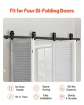 Bi-folding Sliding Barn Door Hardware Track Kit, 64" Top Mount Slide. Fixed Price $77.45.