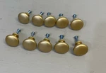 Hickory R077753BBX10B Heritage 10-PACK Classic 1-1/8" Knobs Brushed Brass. Fixed Price $23.18.