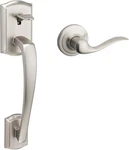 Kwikset 98150-013 Prescott Front Door Handle Satin Nickel (open Box). Fixed Price $55.99.