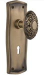 Nostalgic Warehouse Prairie Plate With Keyhole Victorian Knob, Mortise, Antiq.... Fixed Price $39.99.