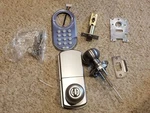 Milocks DKK-02SN Indoor Electronic Touchpad Keyless Entry Lock, Satin. Fixed Price $35.00.