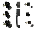 Oil Rubbed Bronze Square Plate Round Door Knobs Locks Entry Privacy Deadbolt. Fixed Price $13.95.
