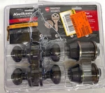 Kwikset Smartkey Security Entry Knob & Single Cylinder Deadbolt, Venetian Bronze. Fixed Price $34.16.