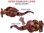 Constructor Door Knob Lever Handle Lockset Deadbolt Antique Copper Finish. Fixed Price $15.97.