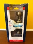 New 2016 Schlage Antique Brass Georgian Knob Door Handle F51 V 609. Fixed Price $24.99.