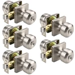 Knobwell Brushed Nickel Door Knobs, Keyless Privacy For Bedroom Bathro. Fixed Price $106.28.