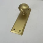 Signature Hardware New York Solid Satin Brass Passage Interior Door Set. Fixed Price $50.00.