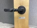 Emtek Dummy Left Handle Only Wrought Steel Rosette Black - San Carlos Lever New. Fixed Price $74.95.