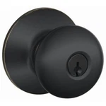 Schlage Keyed Entrance Door Knob, Aged Bronze, F51A Plymouth 716, New In Box. Fixed Price $24.99.