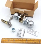 **lot Of 5** Kwikset Regina Passage Satin Chrome Doorknobs *new*. Fixed Price $32.95.