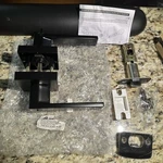 1PK Probrico Matte Black Privacy Door Knob Lever Handleset Keyless Lock Bed/bath. Fixed Price $15.20.
