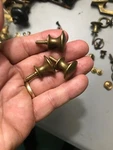 Rare 19TH Century Stlye Solid Brass Small Federal Style Original Knobs Per. Fixed Price $34.00.