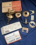 Vtg Montgomery Ward Bronze Lock Set Door Knob New Old Stock W/keys. Fixed Price $35.99.