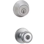 Kwikset Cove Satin Nickel Keyed Entry Door Knob Featuring Smartkey Security And. Fixed Price $18.00.