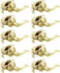 10 Pack Gold Privacy Door Levers - Modern Heavy Duty Handles For Home. Fixed Price $178.99.