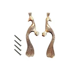 Esplanade - Designer Peacock Shape Brass Door (2 Pcs) Handlesets .... Fixed Price $112.90.