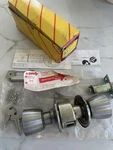 Vintage Parker Stainless Steel Entry Lock Tulip Knobs 2-3/4 Backset. Fixed Price $49.95.