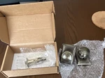 Nostalgic Warehouse Studio Antique Brass Passage Door Knob Set Universal. Fixed Price $64.99.
