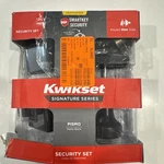 Kwikset Pismo 99910-070 Entry Knob & Single Cylinder Deadbolt Matte Black. Fixed Price $29.00.
