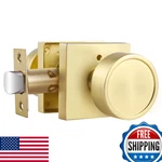 Haidms Gold Privacy Door Knob, Round Brushed Zinc-alloy, Heavy Duty. Fixed Price $71.03.