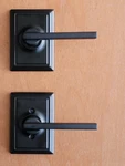 Schlage Matte Black Square Addison Latitude Door Lever Passage Hall/closet. Fixed Price $37.99.