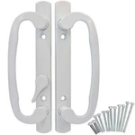 Hyneesun Patio Door Handle 3-15/16 INCH(10CM) Hole Spacing Right White. Fixed Price $44.47.